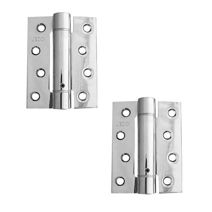 PACK Premium Polished Chrome Single Action Spring Hinge 102x76x2.7mm Pack Door Hinges (1)
