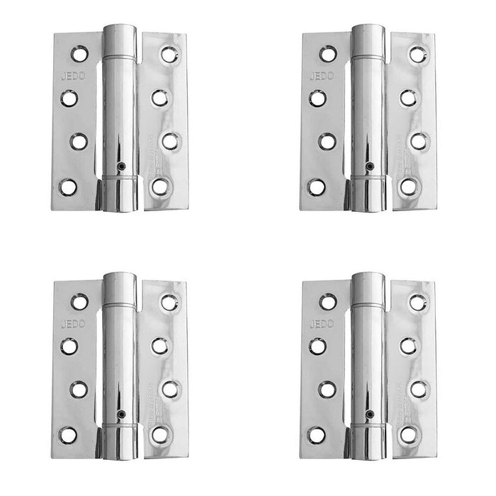 PACK Premium Polished Chrome Single Action Spring Hinge 102x76x2.7mm Pack Door Hinges