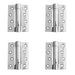 PACK Premium Polished Chrome Single Action Spring Hinge 102x76x2.7mm Pack Door Hinges