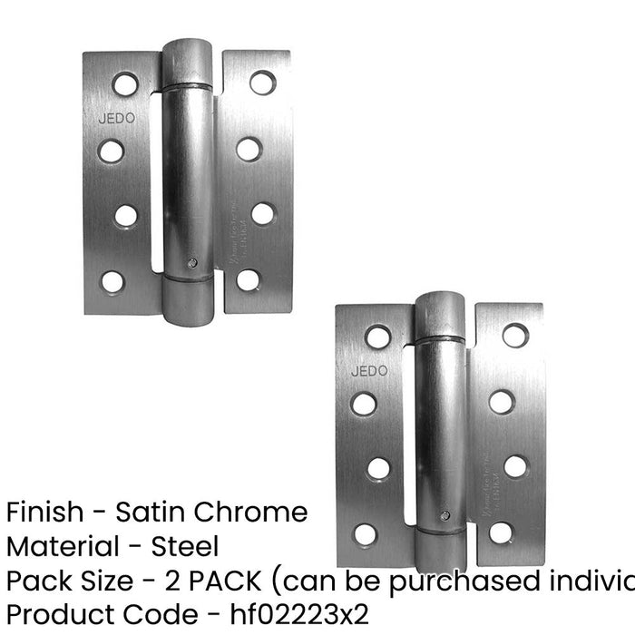 PACK High-Quality Stainless Steel Single Action Spring Hinge Satin Chrome Finish (Pack Door Hinges (1)-1