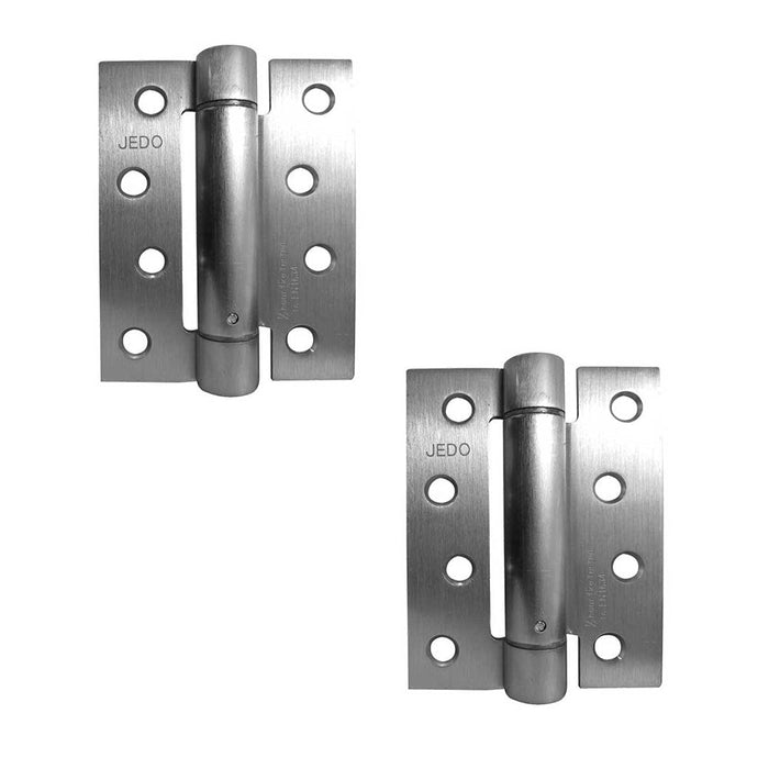PACK High-Quality Stainless Steel Single Action Spring Hinge Satin Chrome Finish (Pack Door Hinges (1)