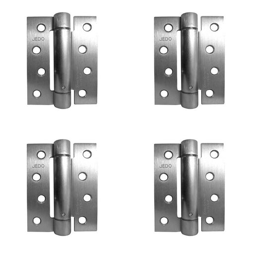 PACK High-Quality Stainless Steel Single Action Spring Hinge Satin Chrome Finish (Pack Door Hinges