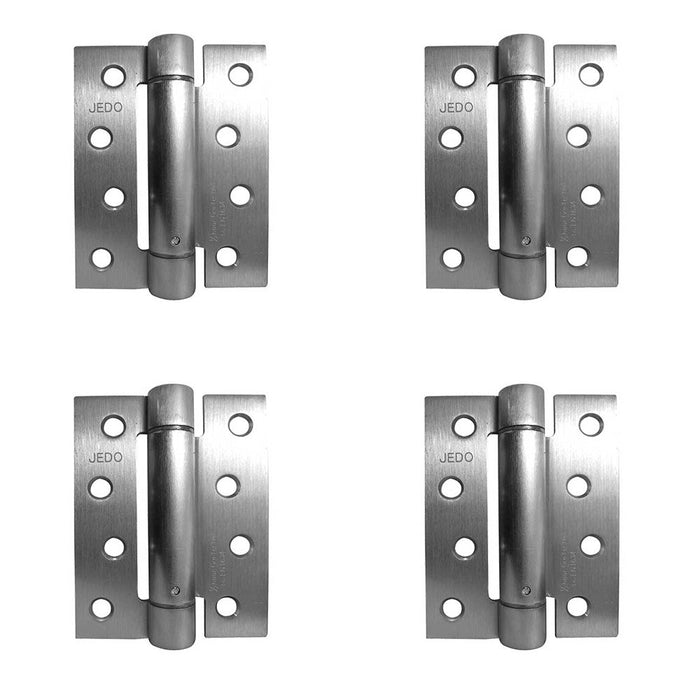 PACK High-Quality Stainless Steel Single Action Spring Hinge Satin Chrome Finish (Pack Door Hinges