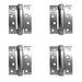 PACK High-Quality Stainless Steel Single Action Spring Hinge Satin Chrome Finish (Pack Door Hinges