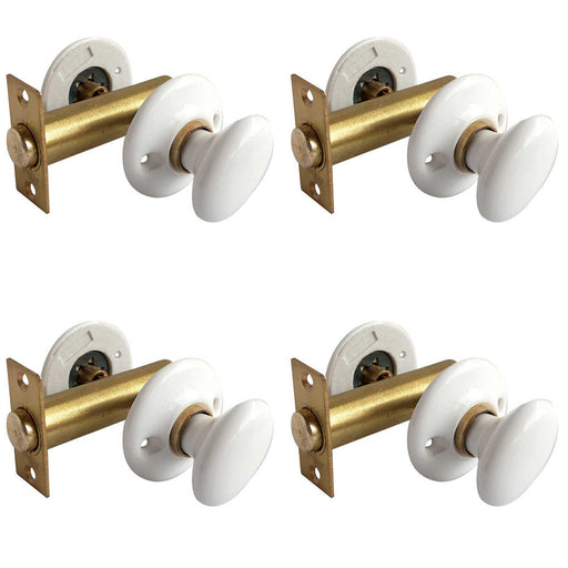 PACK Elegant White Porcelain Turn Release Doors Door Handle