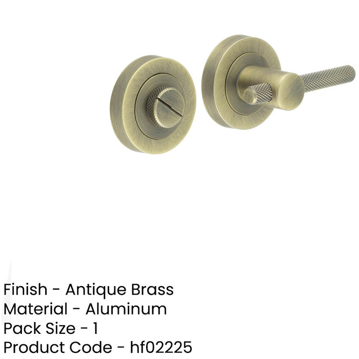 Antique Brass Knurled Turns Releases Vintage Style Door Handle-1