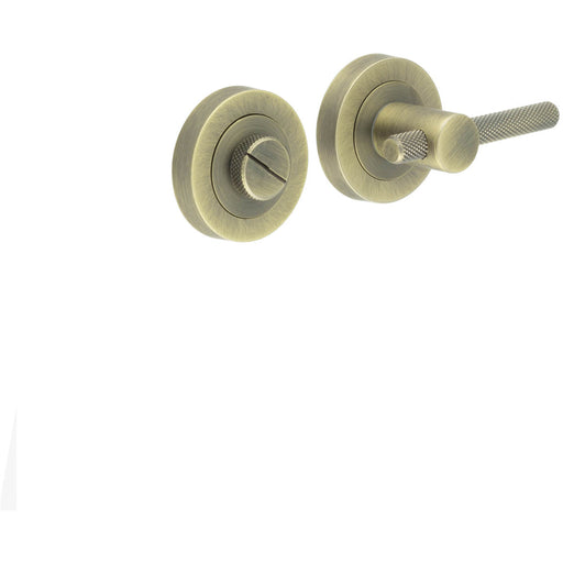 Antique Brass Knurled Turns Releases Vintage Style Door Handle