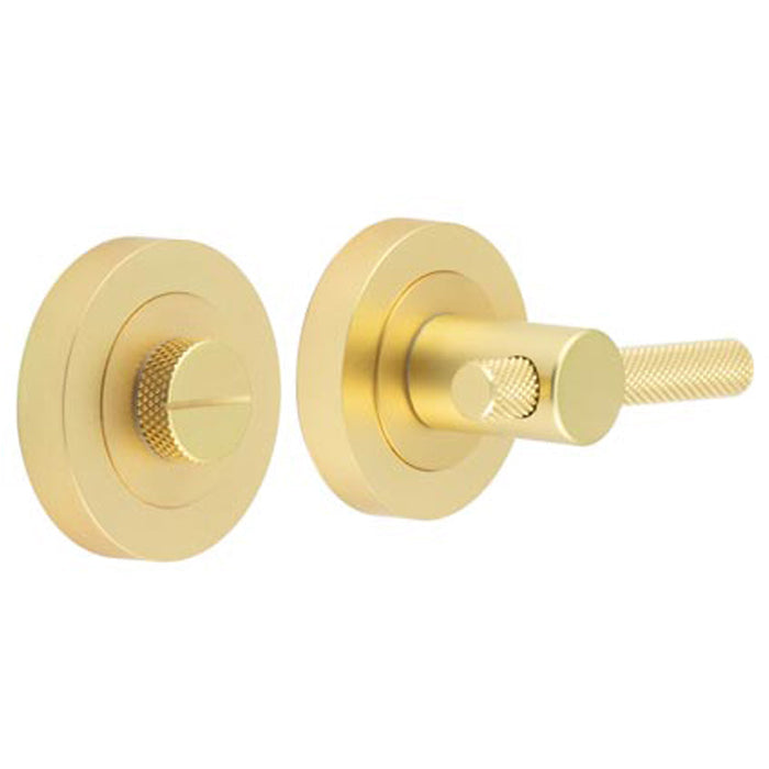 Knurled Turns Releases Elegant Satin Brass Finish Door Handle