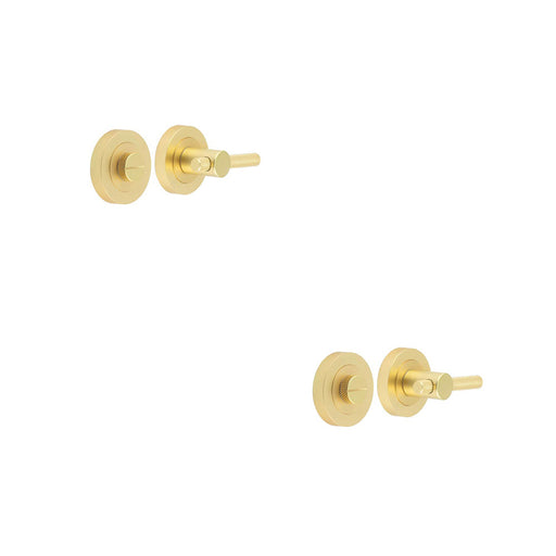 PACK Knurled Turns Releases Elegant Satin Brass Finish Door Handle (1)