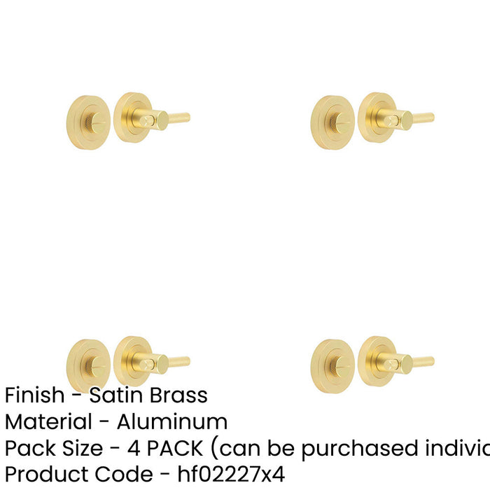 PACK Knurled Turns Releases Elegant Satin Brass Finish Door Handle-1