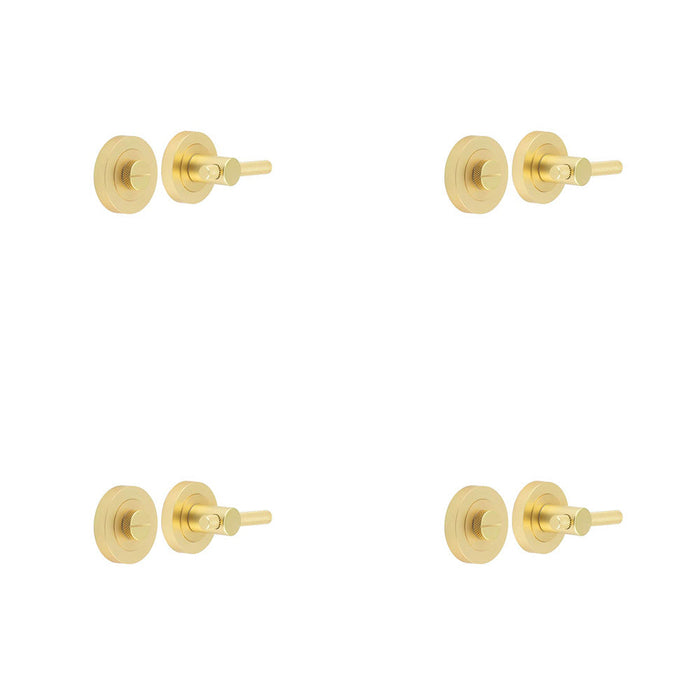 PACK Knurled Turns Releases Elegant Satin Brass Finish Door Handle