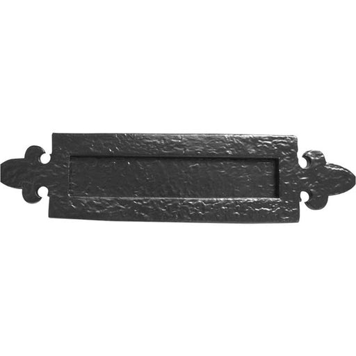 Antique Fleur Black Letterplates 236x84mm Decorative Design External Front Door Letter Plate