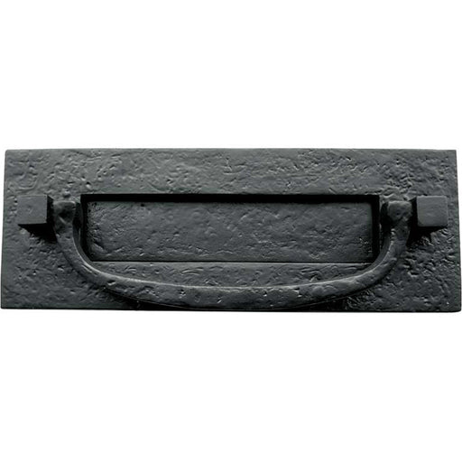 Antique Black Postal Door Knocker 305x112mm Classic Decor External Front Door Letter Plate