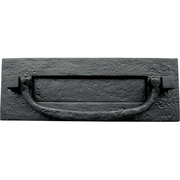 Antique Black Postal Door Knocker 305x112mm Classic Decor External Front Door Letter Plate