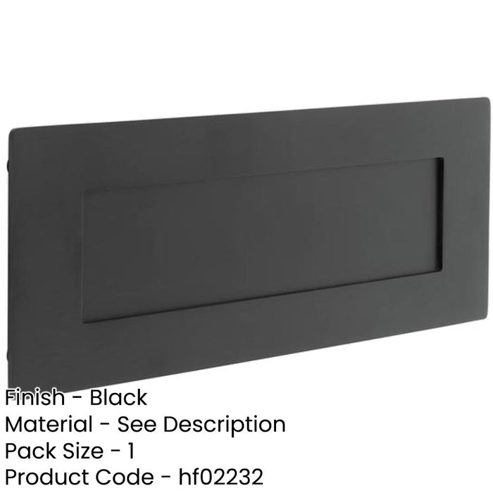 Premium Stainless Steel Letterplates 330x100mm Elegant Matt Black Finish External Front Door Letter Plate-1