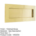 Elegant Polished Brass Plain Letterplates 305x100mm Home Office External Front Door Letter Plate-1