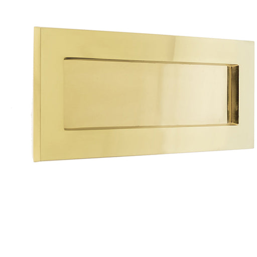 Elegant Polished Brass Plain Letterplates 305x100mm Home Office External Front Door Letter Plate
