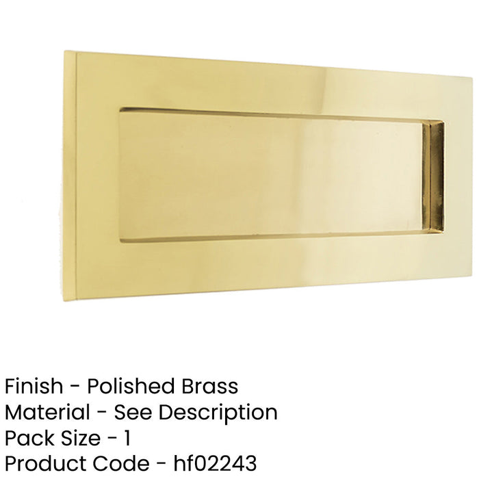 High-Quality Polished Brass Letterplates 254x100mm Home Office External Front Door Letter Plate-1