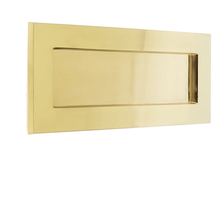 High-Quality Polished Brass Letterplates 254x100mm Home Office External Front Door Letter Plate