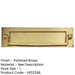 Elegant Polished Brass Postal Knocker 250x76mm Stylish Entryways External Front Door Letter Plate-1