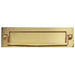 Elegant Polished Brass Postal Knocker 250x76mm Stylish Entryways External Front Door Letter Plate