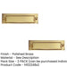 PACK Elegant Polished Brass Postal Knocker 250x76mm Stylish Entryways External Front Door Letter Plate-1