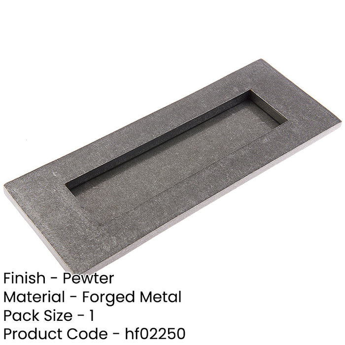 High-Quality Pewter Letter Plates 300x112mm Custom Signage External Front Door Letter Plate-1
