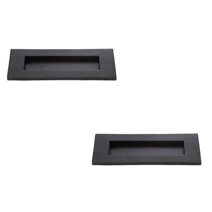 PACK Premium Black Letter Plates 300x112mm Stylish Signage External Front Door Letter Plate