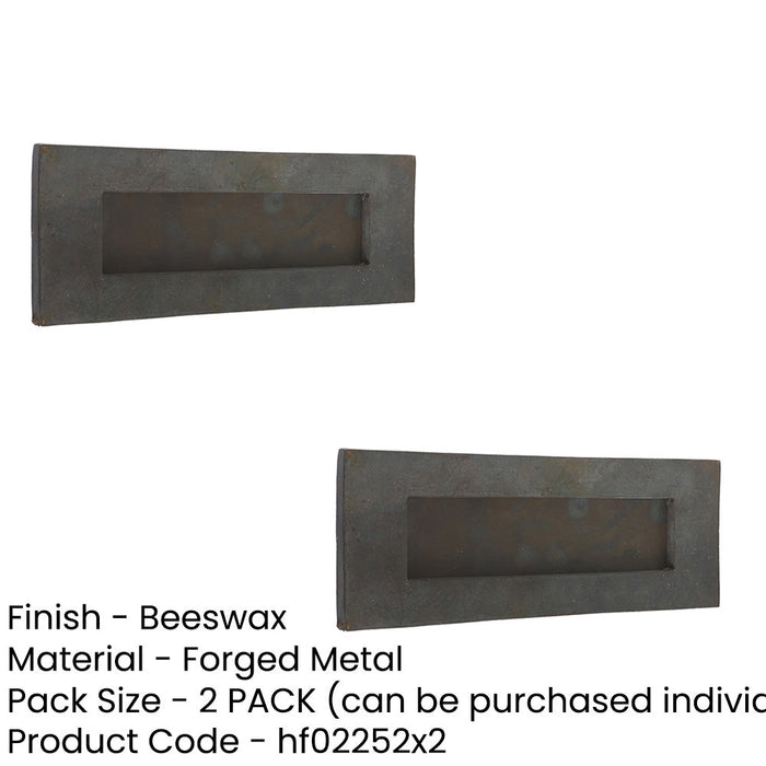 PACK Beeswax Letter Plates 300x112mm Stylish Home Decor External Front Door Letter Plate-1