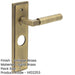 Elegant Antique Brass Bathroom Door Handle with Backplate Solid Brass Interior Lever-1