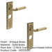 PACK Elegant Antique Brass Bathroom Door Handle with Backplate Solid Brass Interior Lever (1)-1