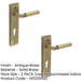 PACK Elegant Antique Brass Door Handle with Euro Backplate Solid Brass Interior Lever (3)-1