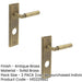 PACK Antique Brass Lever Door Handle with Backplate Bathrooms Solid Brass Interior Lever (1)-1