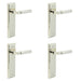 PACK Polished Nickel Door Handle Latch Backplate Elegant Design Modern Homes Solid Brass Interior Lever