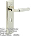 Stylish Polished Nickel Door Handle Lock Backplate Modern Homes Solid Brass Interior Lever-1