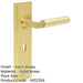 Elegant Satin Brass Door Handle Lock Backplate Modern Homes Solid Brass Interior Lever-1