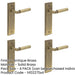 PACK Elegant Antique Brass Door Handle Latch Backplate Modern Homes Solid Brass Interior Lever-1