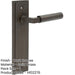 Elegant Dark Bronze Door Handle Latch with Backplate Modern Homes Solid Brass Interior Lever-1