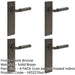 PACK Elegant Dark Bronze Door Handle Latch with Backplate Modern Homes Solid Brass Interior Lever-1