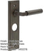 Elegant Dark Bronze Bathroom Door Handle with Backplate Solid Brass Interior Lever-1