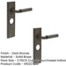 PACK Elegant Dark Bronze Bathroom Door Handle with Backplate Solid Brass Interior Lever (2)-1