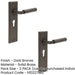 PACK Dark Bronze Door Handle EURO Lock Backplate Modern Homes Solid Brass Interior Lever (1)-1