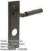 Elegant Dark Bronze Door Handle with Backplate Bathrooms Solid Brass Interior Lever-1