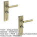 PACK Antique Brass Backplate Door Handle with Turn Release Bathrooms Solid Brass Interior Lever (1)-1