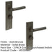 PACK Elegant Dark Bronze Bathroom Door Handle with Backplate Turn Release Solid Brass Interior Lever (2)-1