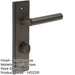 Elegant Dark Bronze Bathroom Door Handle with Turn Release Mechanism Solid Brass Interior Lever-1