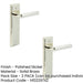 PACK Luxurious Polished Nickel Door Handle Latch Backplate Elegant Interiors Solid Brass Interior Lever (1)-1
