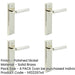 PACK Luxurious Polished Nickel Door Handle Latch Backplate Elegant Interiors Solid Brass Interior Lever-1