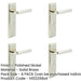 PACK Elegant Polished Nickel Door Handle Lock Backplate Home Decor Solid Brass Interior Lever-1