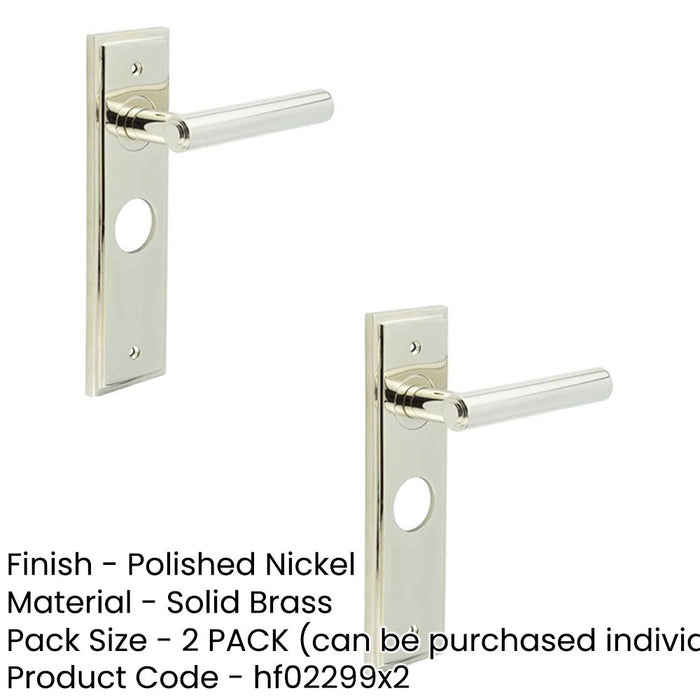 PACK Elegant Dark Bronze Door Handle with Backplate Bathroom Solid Brass Interior Lever (1)-1